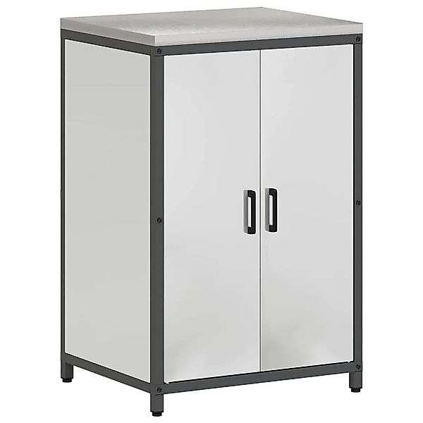 vidaXL Küchenaufbewahrung mit Regal Silber 60 x 50 x 92 cm Stahl 874994 günstig online kaufen