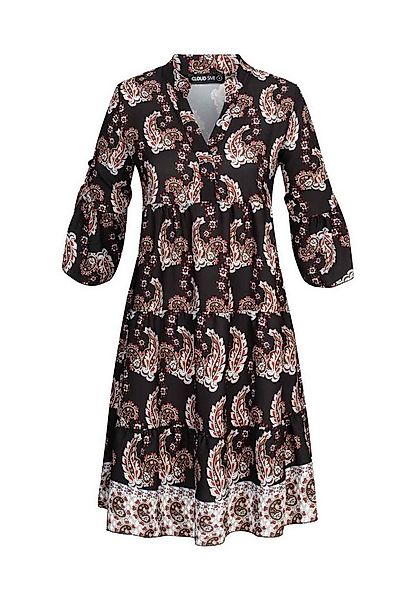CLOUD 5IVE Shirtkleid CLOUD 5IVE Paisley Kleid mit V-Neck und All Over Prin günstig online kaufen