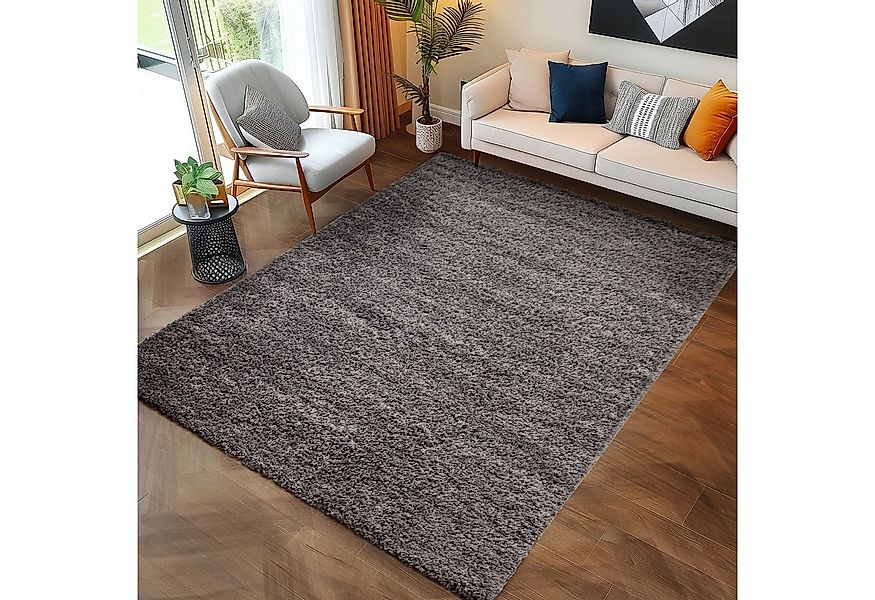 Carpettex Hochflor-Teppich Unicolor - Einfarbig, Läufer, Höhe: 30 mm, Einfa günstig online kaufen