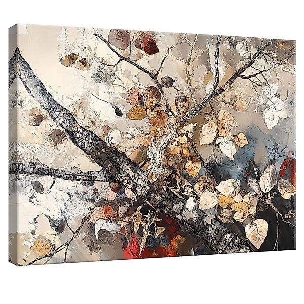 Wallarena Leinwandbild Abstrakt Zweige Baum Beige günstig online kaufen