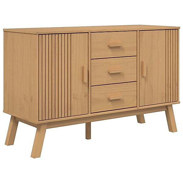 vidaXL Sideboard OLDEN Braun 114x43x73,5 cm Massivholz Kiefer 358597 günstig online kaufen