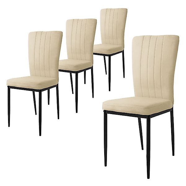 ML-DESIGN Stuhl Esszimmerstuhl mit Rückenlehne Samtbezug günstig online kaufen