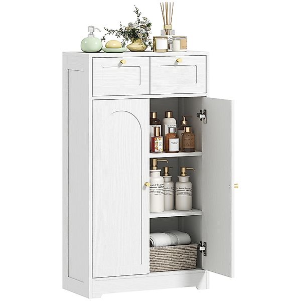 HOMCOM Schmaler Badezimmerschrank, Badezimmer-Nebenschrank, 60x30x108 cm, m günstig online kaufen
