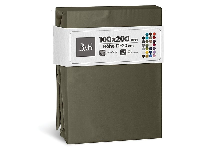 BETTWAESCHE-MIT-STIL Spannbettlaken Mako Satin Spannbettlaken, Matratzenhöh günstig online kaufen