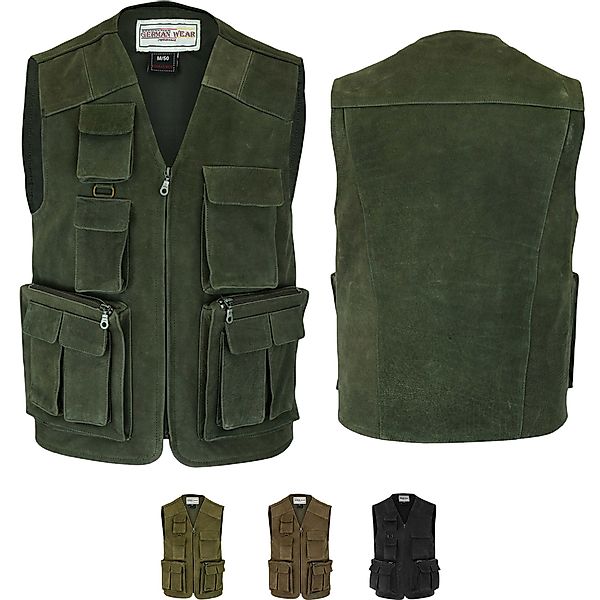 German Wear Jagdweste GW650 Jagd Lederweste günstig online kaufen