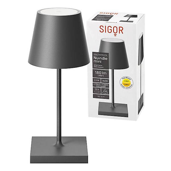 SIGOR LED Tischleuchte Akku-Tischleuchte, Dimmbar, LED günstig online kaufen
