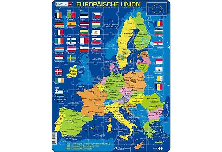 Media Verlag Puzzle Europäische Union (Kinderpuzzle), 99 Puzzleteile günstig online kaufen