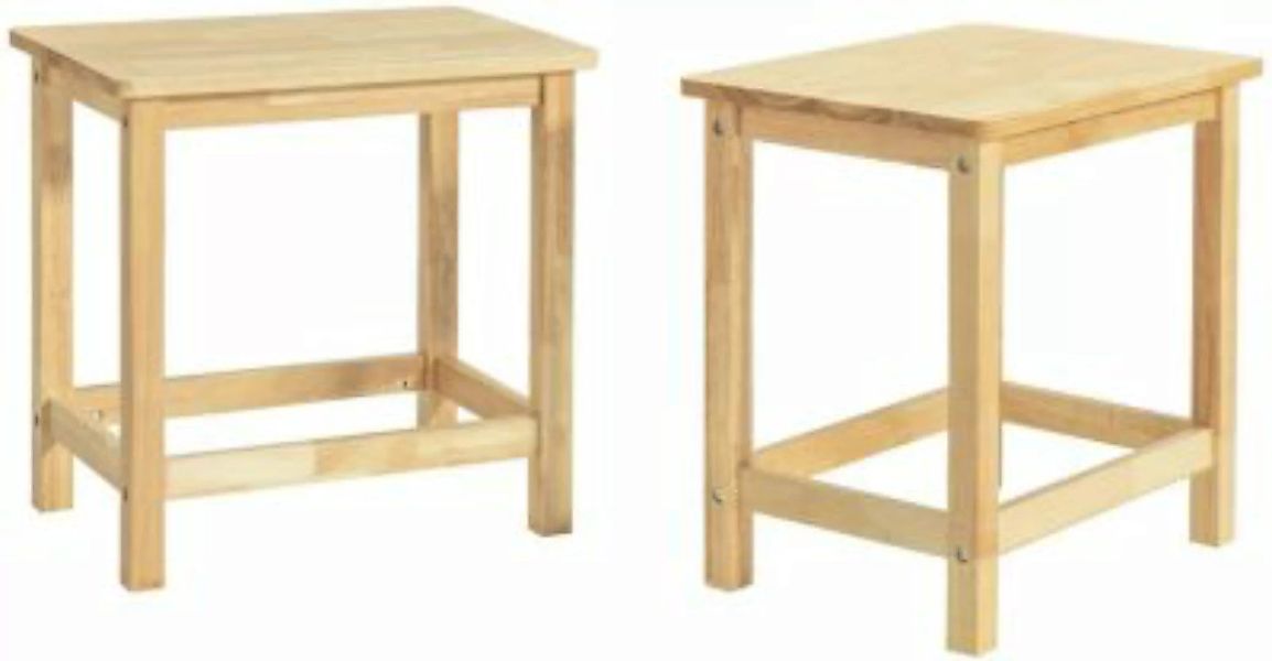 SoBuy® 2er Set Esszimmerstühle Küchenstühle Esszimmerhocker natur günstig online kaufen
