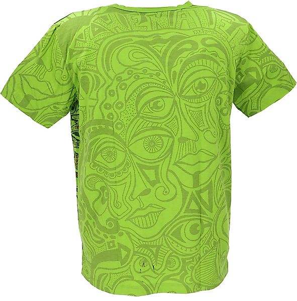 Guru-Shop T-Shirt Mirror T-Shirt - Faces/grün günstig online kaufen