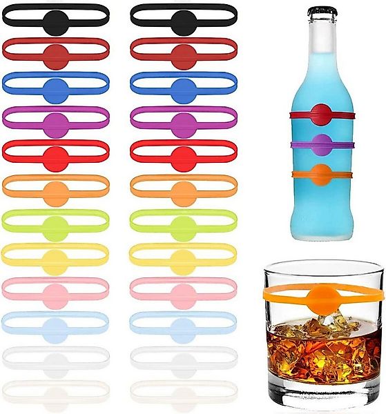 FELIXLEO Küchenorganizer-Set 24 Stück Glasmarkierer Silikon Wiederverwendba günstig online kaufen