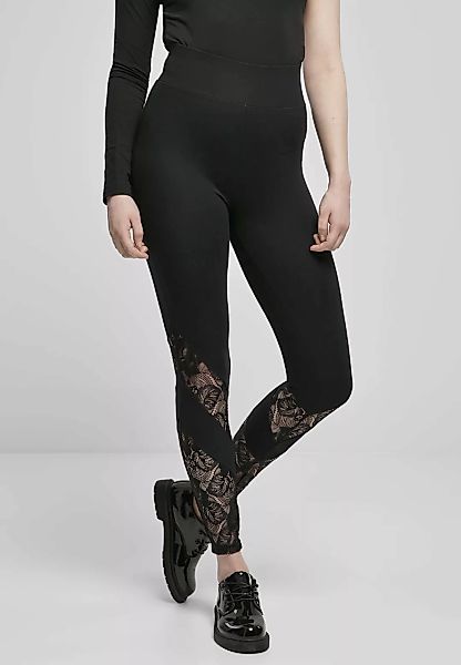 URBAN CLASSICS Leggings "Damen Ladies Highwaist Lace Inset Leggings", (1 tl günstig online kaufen
