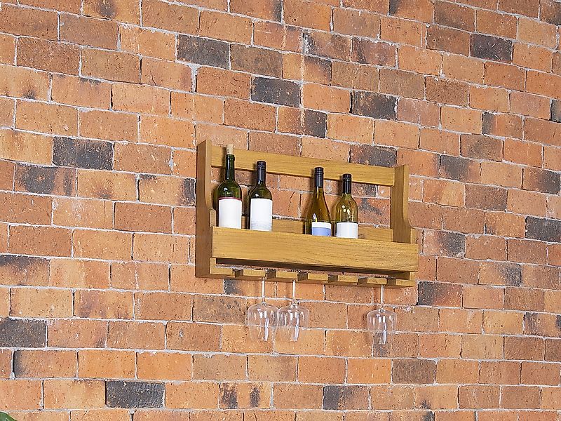 Wandregal für Flaschen & Gläser - Vintage - Mindi-Holz - 70 x 15 x 40 cm - günstig online kaufen