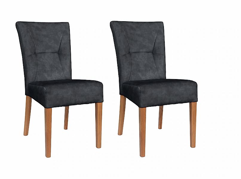Home affaire 4-Fußstuhl "Henry" (Set) 2 Stk. Samtvelours Sitz und Rücken ge günstig online kaufen