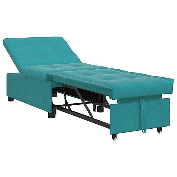 vidaXL Sofa Schlafsofa 3-in-1 Ausziehdesign Türkis günstig online kaufen