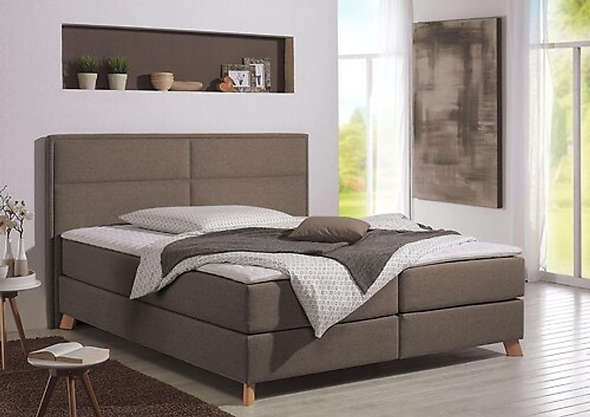 Home affaire Boxspringbett »Caria« in 5 Breiten, 3 Matratzen-Ausführungen, günstig online kaufen