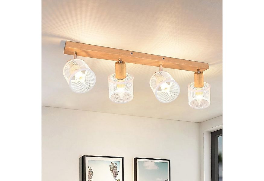 ZMH Deckenstrahler 4 Flammig E14 Schwarz/Weiß Modern Wohnzimmerlampe Max.25 günstig online kaufen