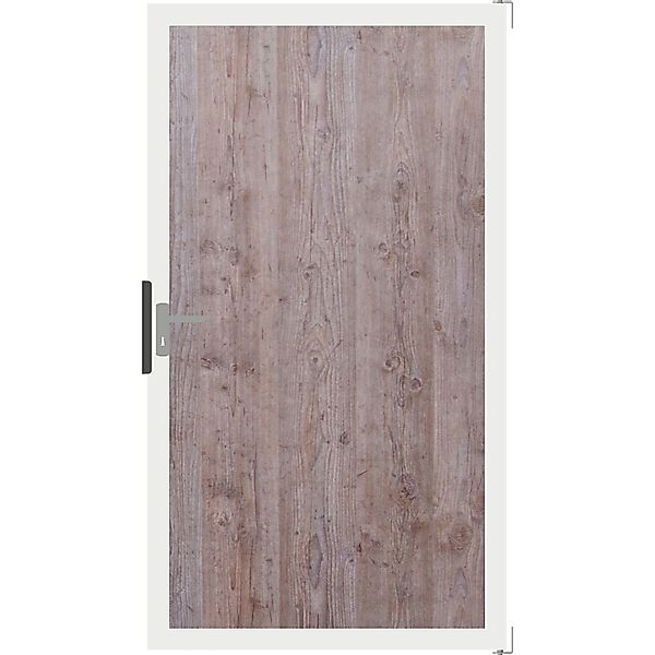 GroJa Sichtschutztor Premo Universal mit Alu-Rahmen 100x180x0,8 cm Holzopti günstig online kaufen