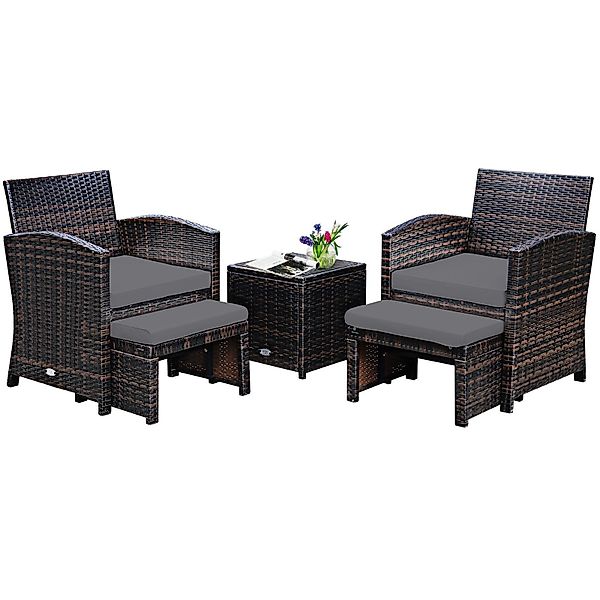 KOMFOTTEU Balkonset Rattanmöbel, (Set, 1 Tisch günstig online kaufen