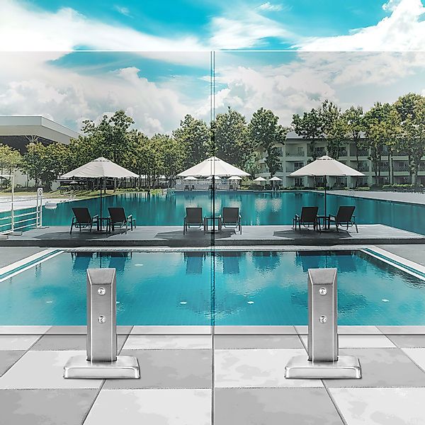 BlingBin Abstandshalter 304 Edelstahl Glasklemmhalter Schwimmbad günstig online kaufen