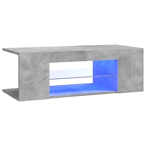 Tv-schrank Mit Led-leuchten Betongrau 90x39x30 Cm günstig online kaufen
