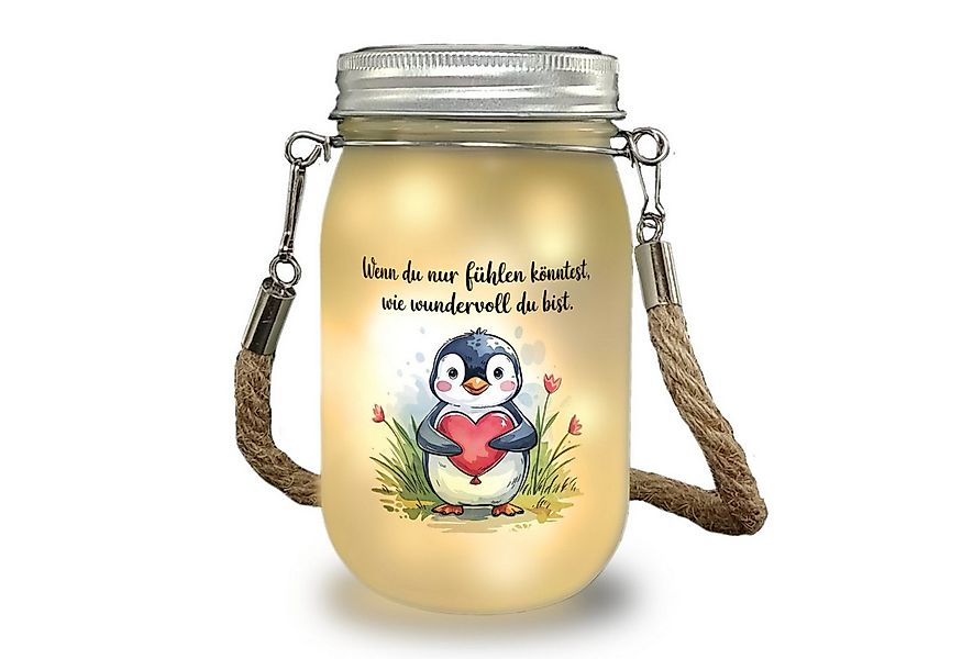 speecheese Dekolicht Pinguin mit Herzballon Solarlicht - Du bist wundervoll günstig online kaufen