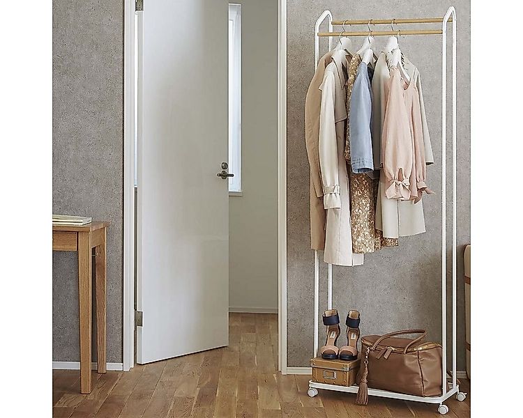 Yamazaki Garderobenständer "Tower", Kleiderständer auf Rollen, Garderobe, f günstig online kaufen