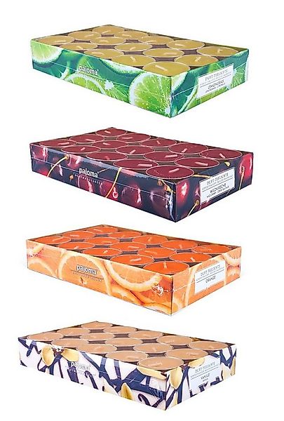 Levandeo® Duftkerze, 120 Kerzen 4x30 Wildkirsche Vanille Lemongras Orange D günstig online kaufen