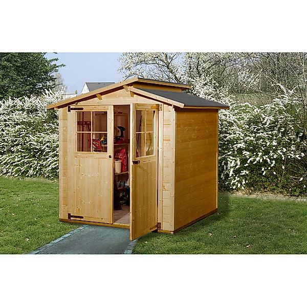 Weka Holz-Gartenhaus Natur Pultdach Lasiert 217 cm günstig online kaufen