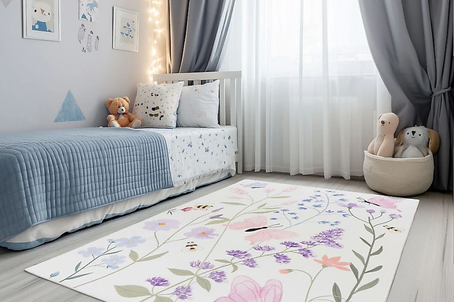 Obsession Kinderteppich "Magic Kids ML 109" rechteckig 8 mm Höhe Motiv Blum günstig online kaufen