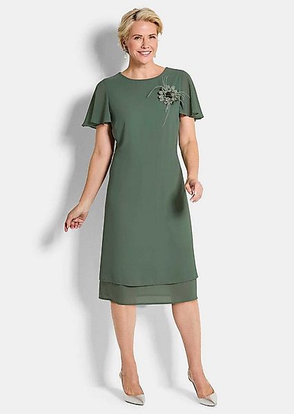 GOLDNER Sommerkleid Kurzgröße: Abendkleid mit abnehmbarer Brosche Eventklei günstig online kaufen