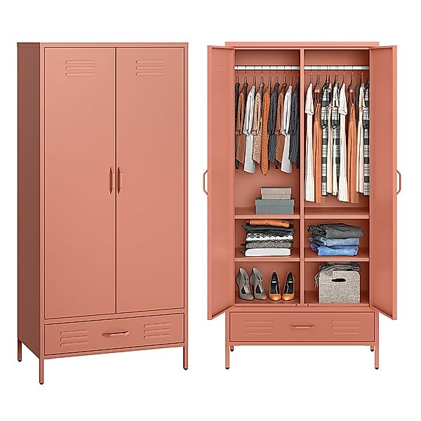 skølm. Kleiderschrank Atria (Metall Kleiderschrank) Doppeltür günstig online kaufen