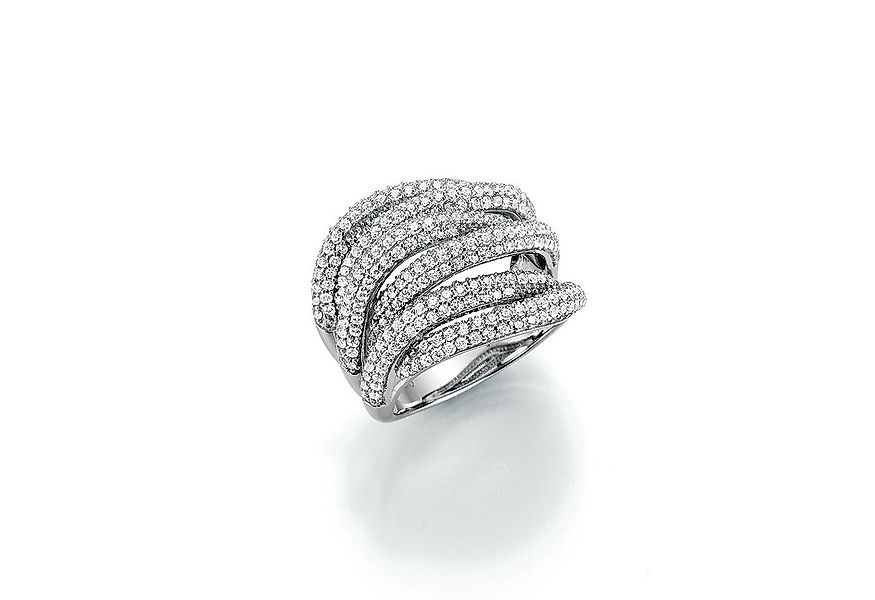 GIORGIO MARTELLO MILANO Silberring mit weißen Zirkonia, Silber 925 günstig online kaufen