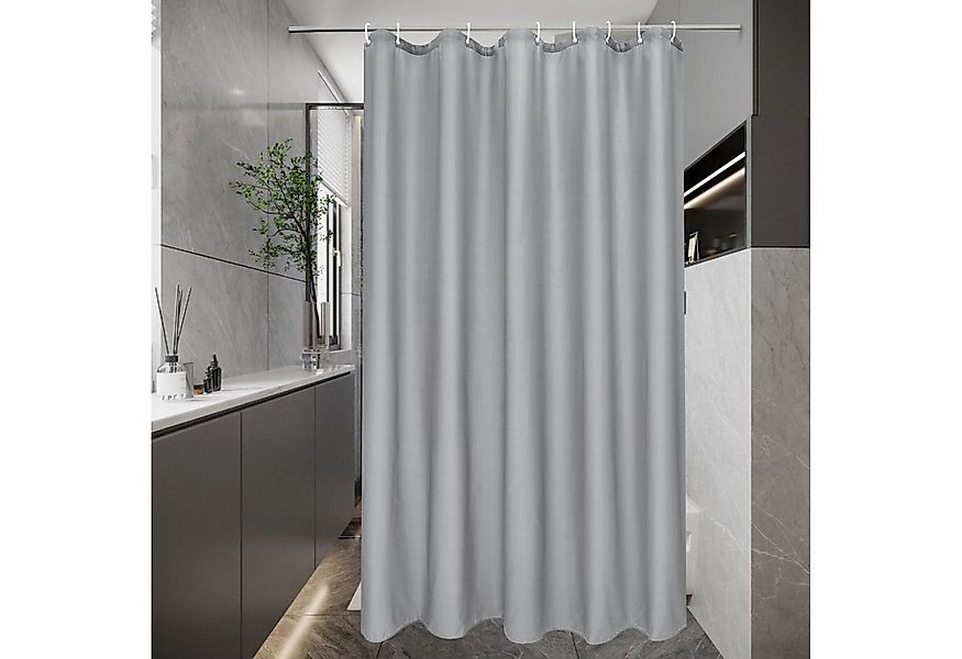 EurCross Duschvorhang Duschvorhang 120x200 Grau Textil Anti-Schimmel Wasser günstig online kaufen