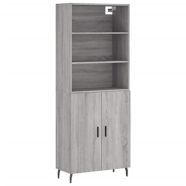 vidaXL Highboard Grau Sonoma 69,5x34x180 cm Holzwerkstoff 3189275 günstig online kaufen