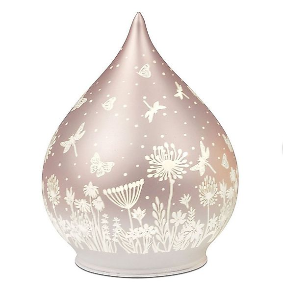 formano LED Dekolicht Deko Kugel Glas Peach Rosa 21cm matte Glasleuchte mit günstig online kaufen