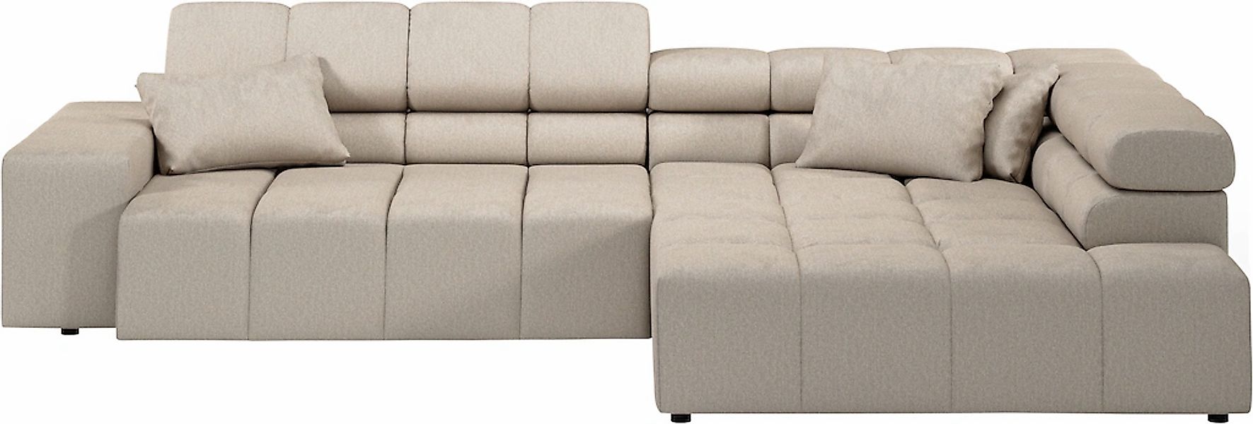 INOSIGN Ecksofa "Ancona incl. Kopfteilverstellung, Breite 319cm, L-Form", w günstig online kaufen