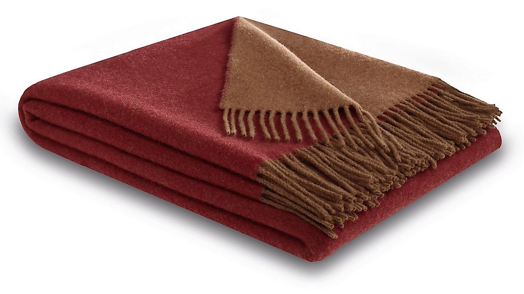 Wohndecke Soft Impression im Doubleface-Look, Biederlack, Wolle-Kaschmir-Mi günstig online kaufen