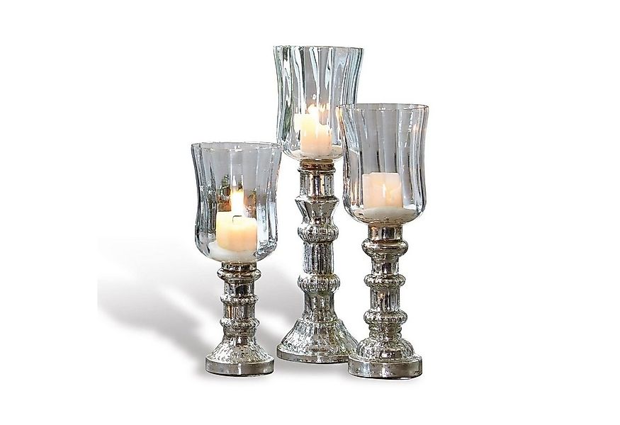 Mirabeau Windlicht Windlicht 3er Set Fréjeville klar/silber (3er Set, 3er S günstig online kaufen