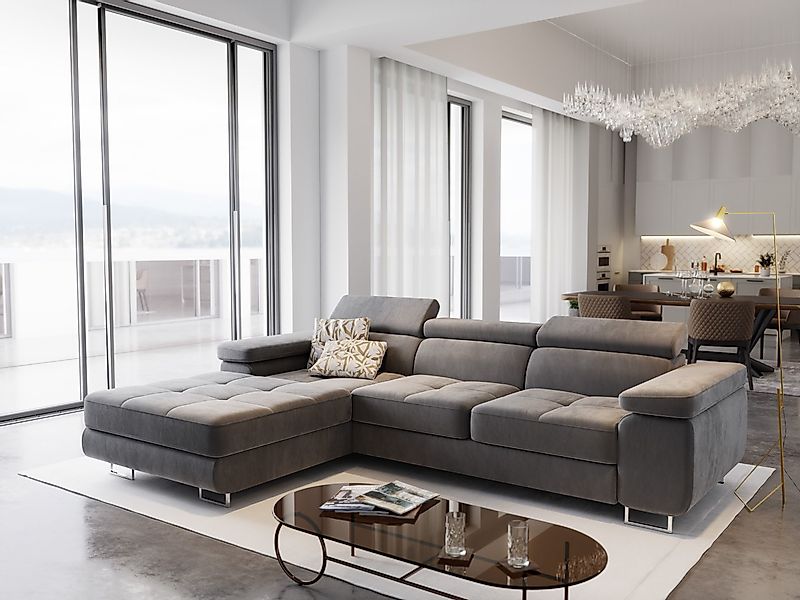 Masseno Ecksofa ELMA mit Schlaffunktion L-Form, günstig online kaufen