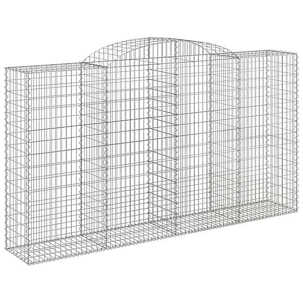 vidaXL Gabionen mit Hochbogen 12 Stk 300x50x160/180cm Eisen 1667354 günstig online kaufen