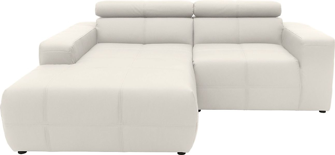 DOMO collection Ecksofa "Brandon, inkl. Kopfteilverstellung, B/T/H: 214/100 günstig online kaufen