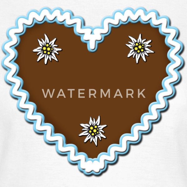 Spreadshirt T-Shirt Lebkuchenherz Design Mit Edelweiß günstig online kaufen