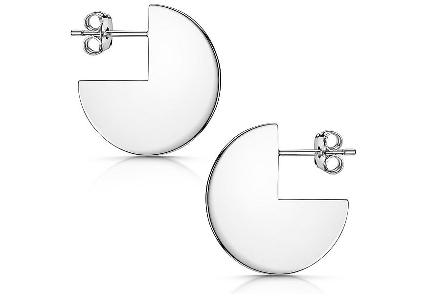 Materia Paar Ohrstecker Rund Silber flach Ø20mm SO-454, 925 Sterling Silber günstig online kaufen