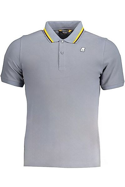 K-Way Poloshirt Graues Herren-Kurzarm-Poloshirt mit Kontrastdetails günstig online kaufen