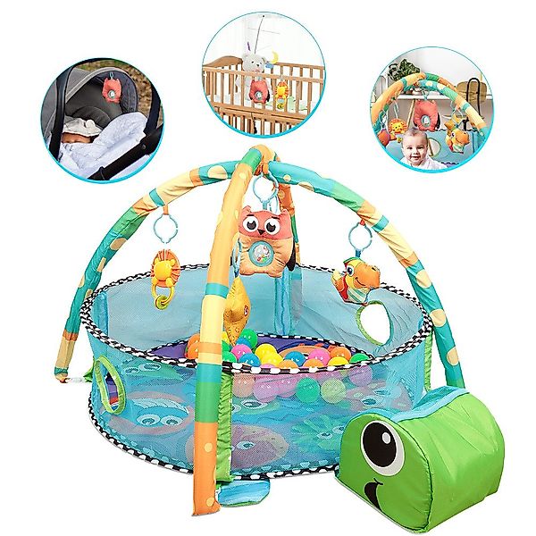 Krabbeldecke Baby Spieldecke Laufstall, Schildkröte Erlebnisdecke günstig online kaufen