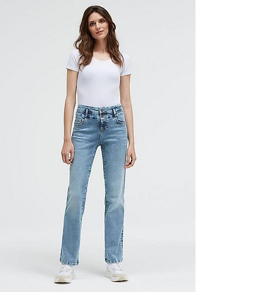 SOCCX Bootcut-Jeans Damen Jeans LO:LE Regular Fit mit Stretch-Anteil günstig online kaufen