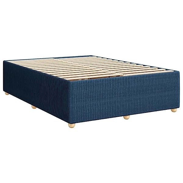 vidaXL Bettgestell Ohne Matratze Blau 140x190 cm Stoff 3284941 günstig online kaufen