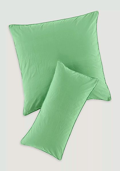 hessnatur Perkal Kissenbezug aus Bio-Baumwolle - grün - Größe 40x40 cm günstig online kaufen