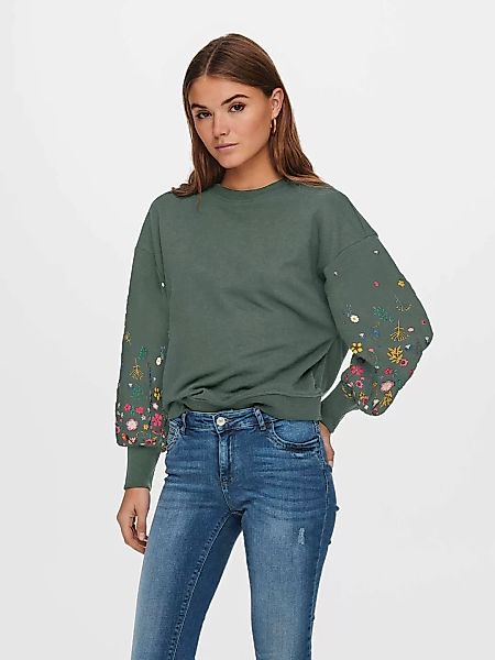 ONLY Sweatshirt "ONLBROOKE L/S O-NECK FLOWER SWT" günstig online kaufen