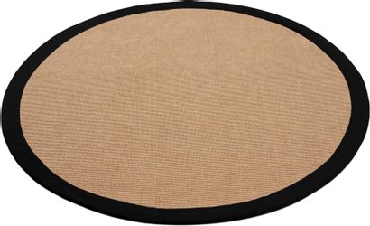 carpetfine Sisalteppich "Sisal" rund 5 mm Höhe mit farbiger Bordüre, Anti-R günstig online kaufen